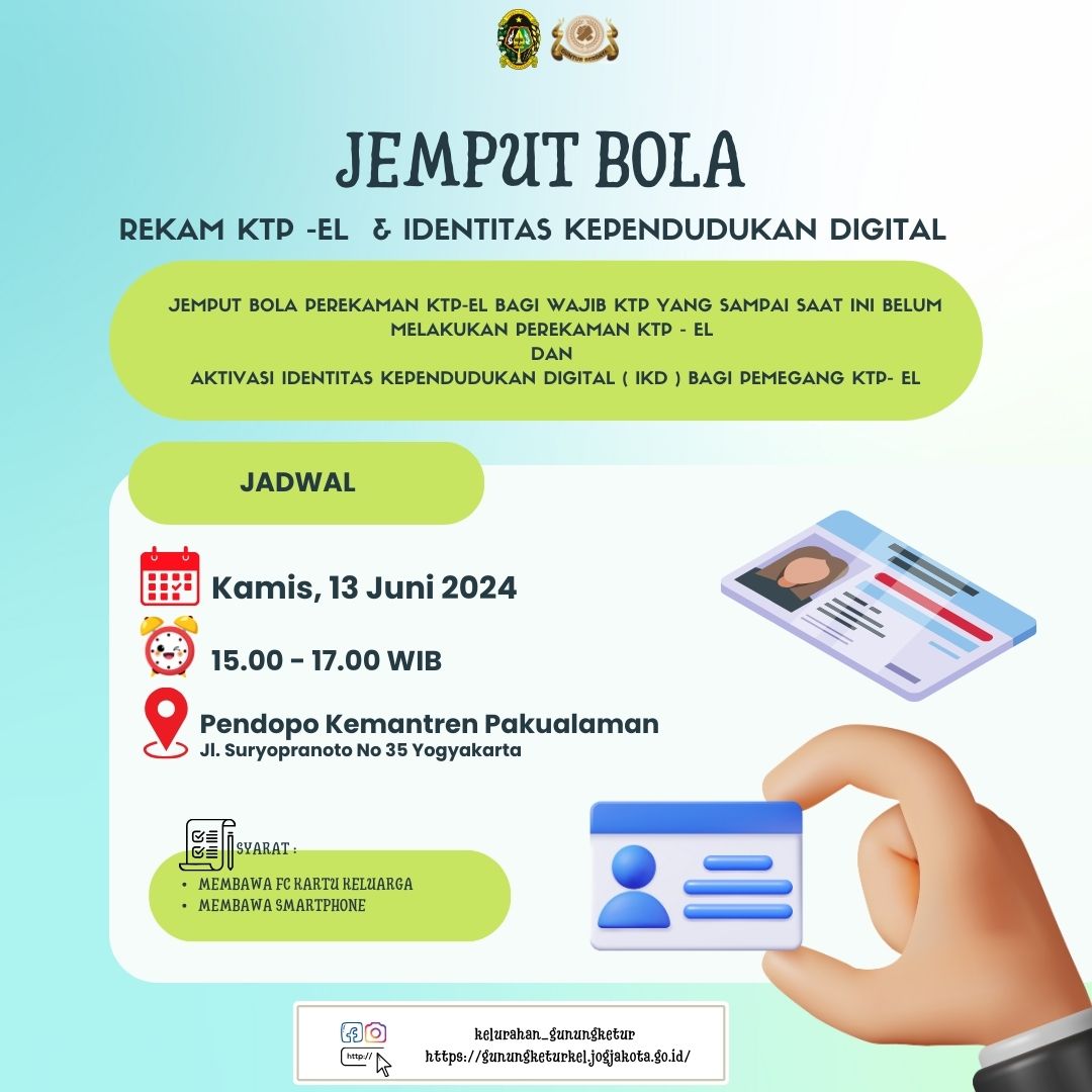 Pengumuman Jemput Bola Rekam KTP-EL & Aktivasi Identitas Kependudukan Digital