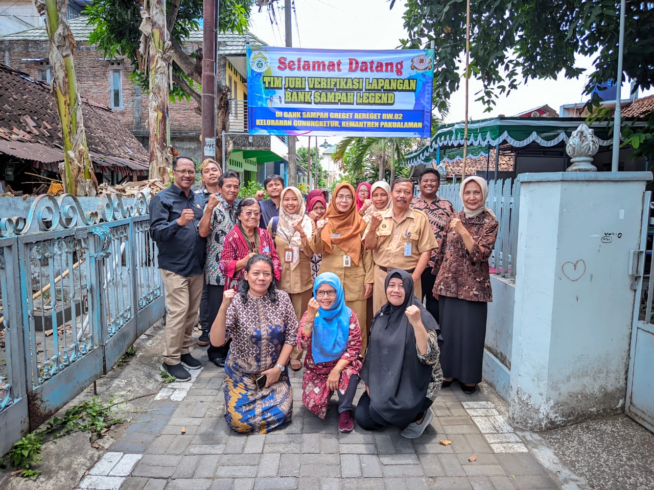 VERIFIKASI LAPANGAN LOMBA BANK SAMPAH LEGEND TINGKAT KOTA 2024 BANK GREGET REREGED RW 02  KELURAHAN GUNUNGKETUR